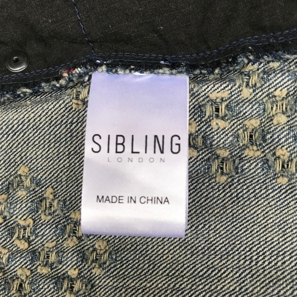 Sibling London Distressed Jean Midi Skirt M - Picture 7 of 8